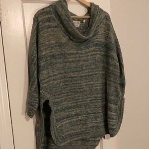 Oversized blue green sweater